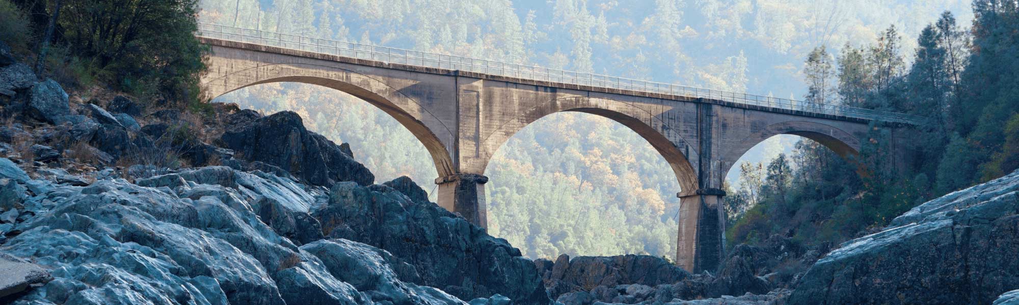 Arched bridge in Auburn California